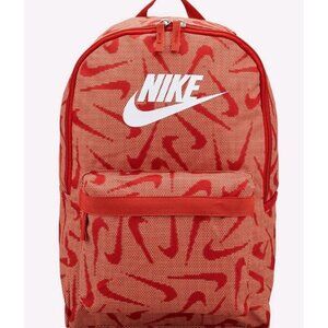 Nike Heritage Backpack 25L Orange Swoosh Logo Laptop School Work 05553 DQ5653‎